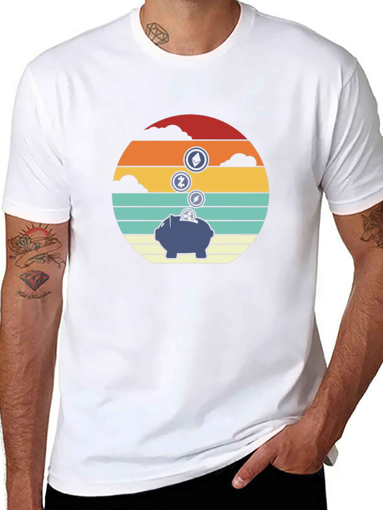 Crypto Piggy Bank Graphic Tee - Black
