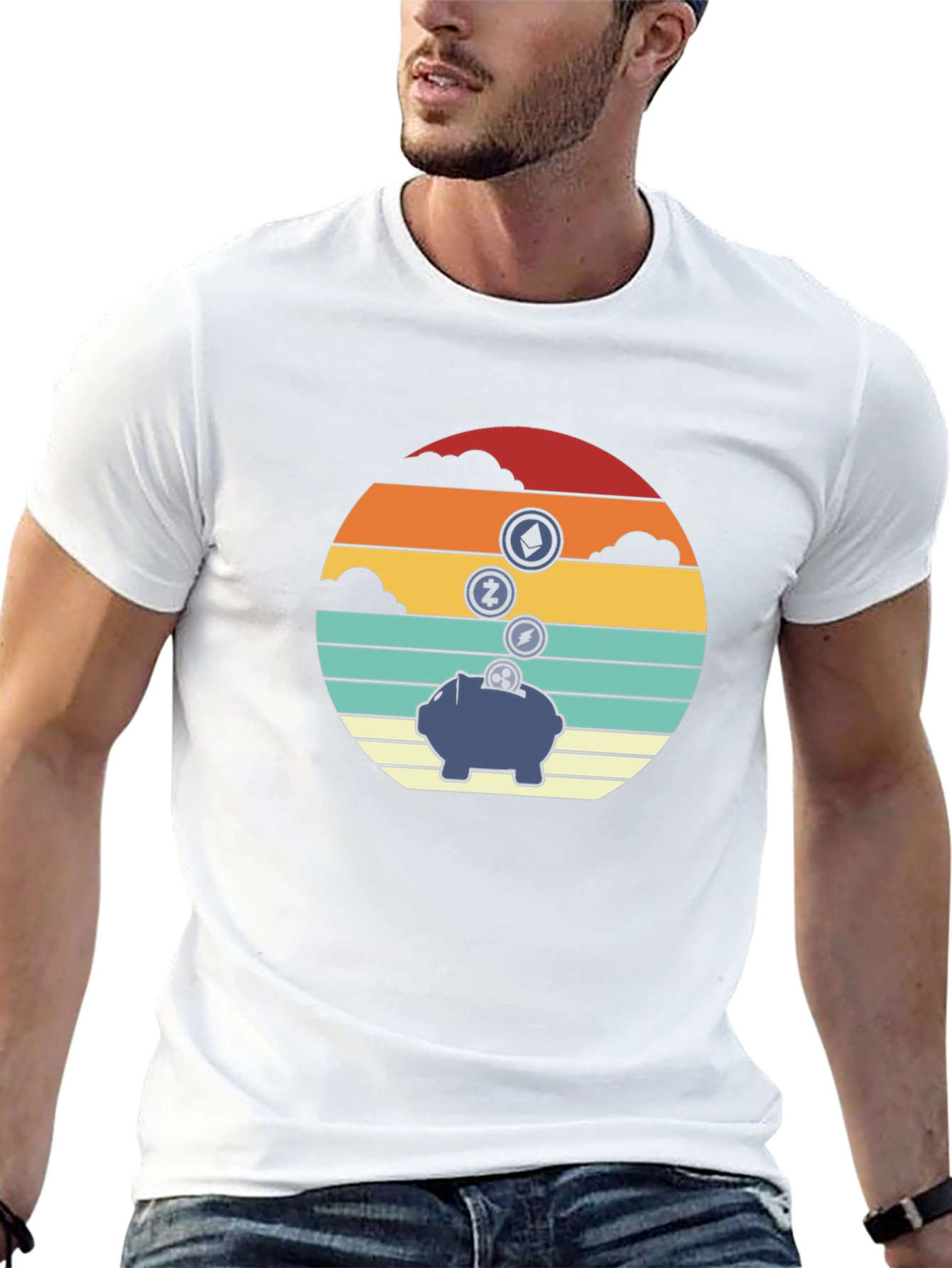 Crypto Piggy Bank Graphic Tee - Black