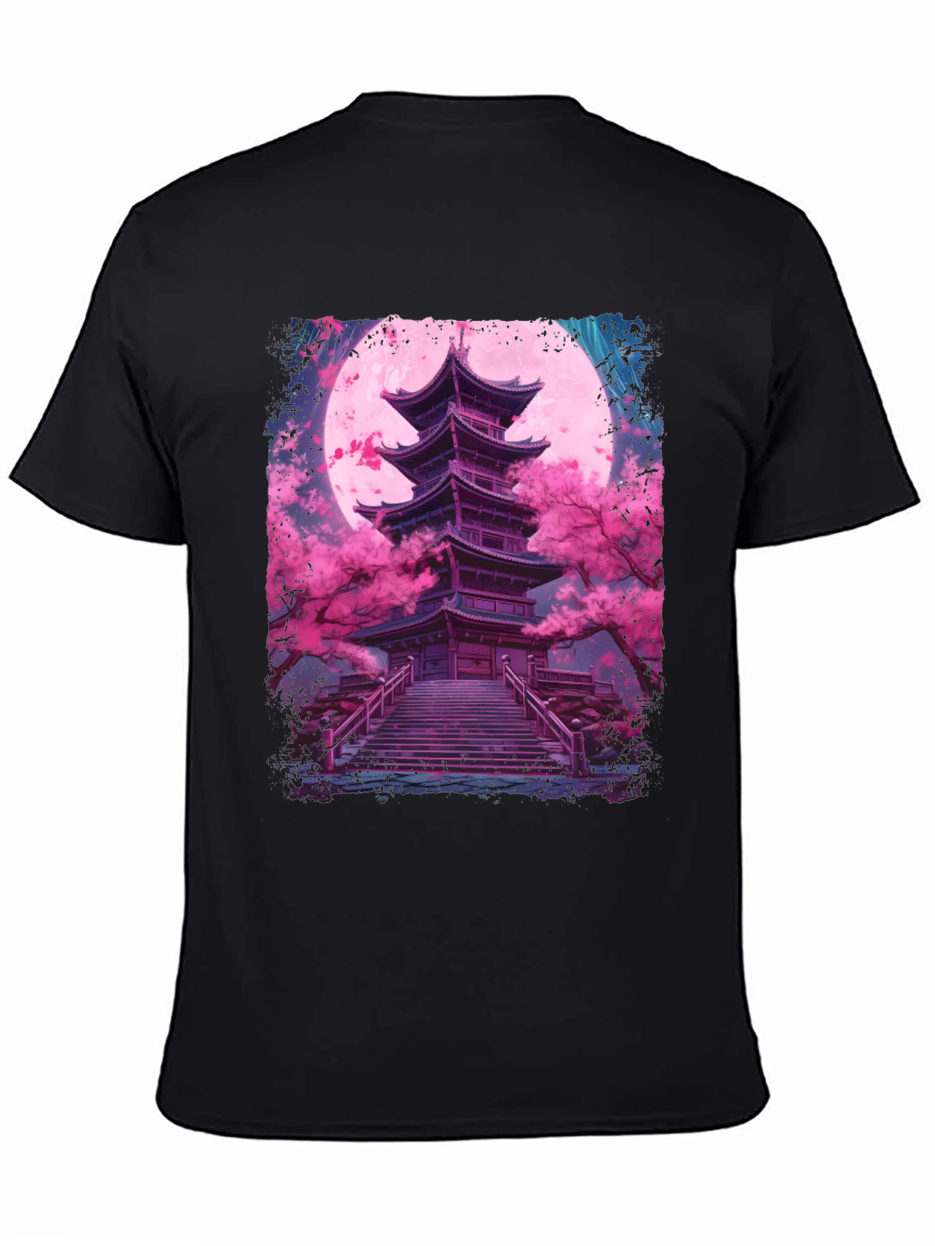 Japanese Pagoda T-Shirt - Blossom Moon Design