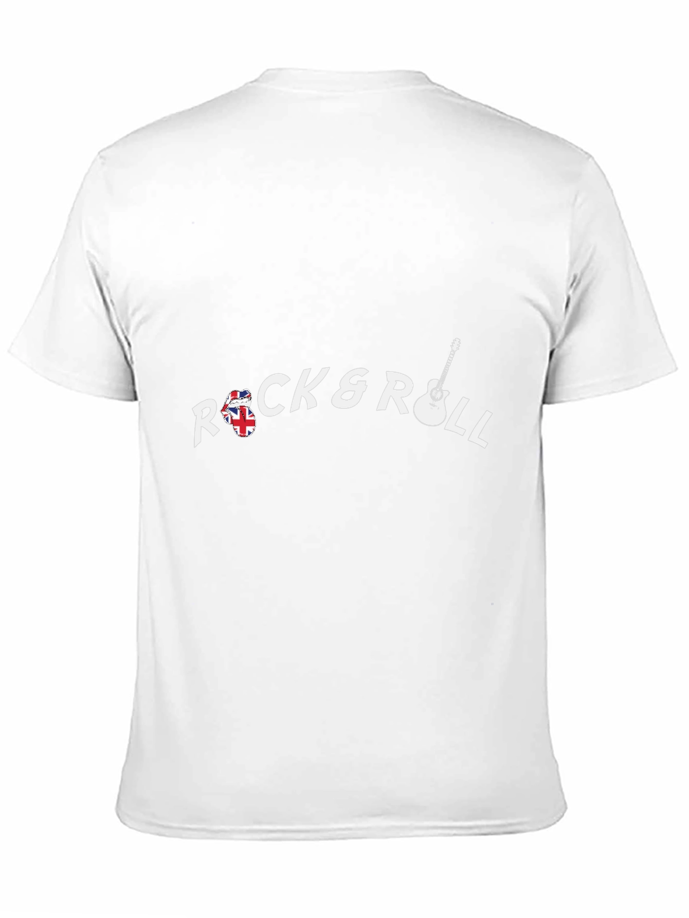 Rock & Roll Black T-Shirt with Guitar Design