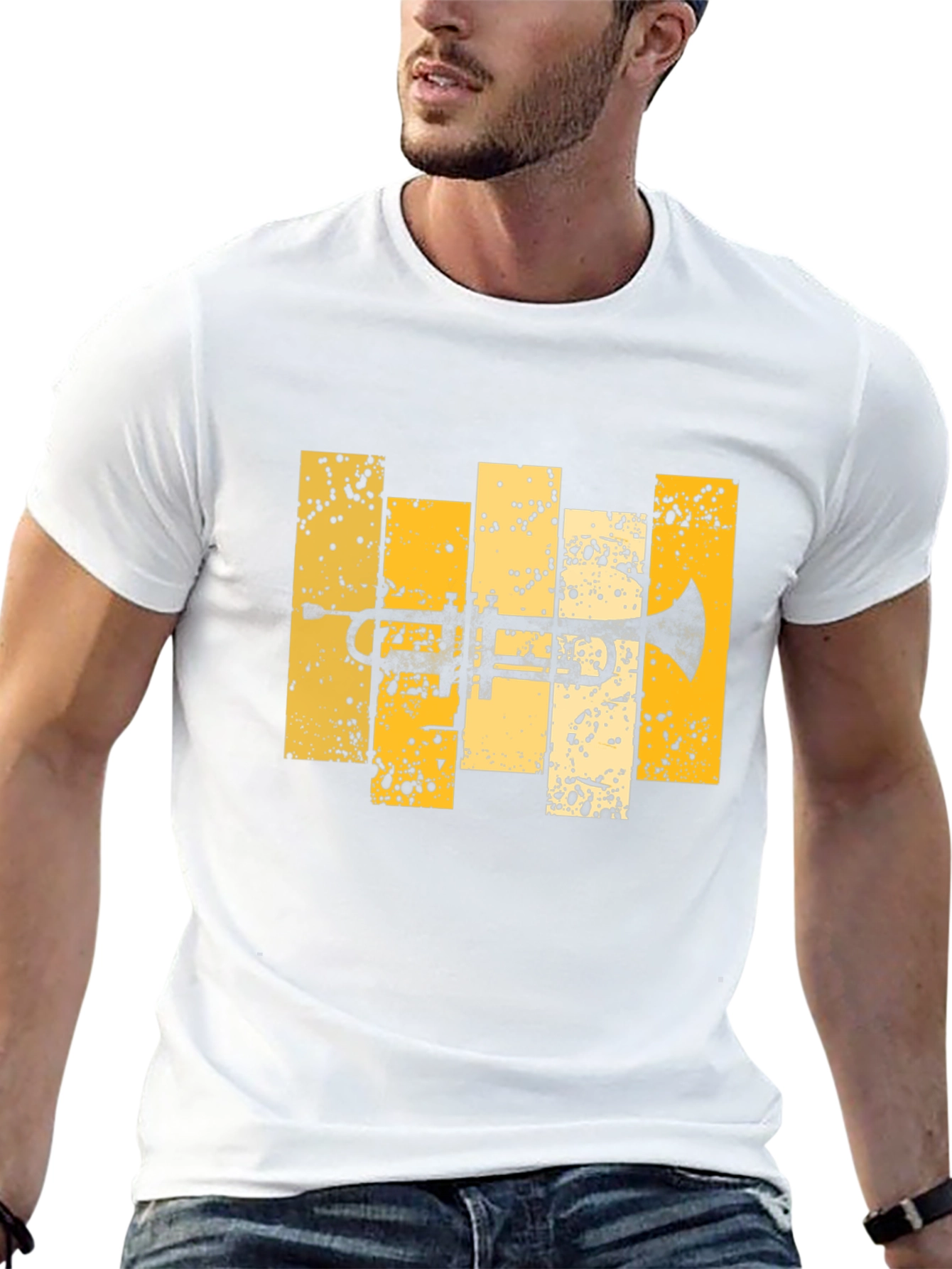 Trumpet Graphic Tee - Black Cotton Blend
