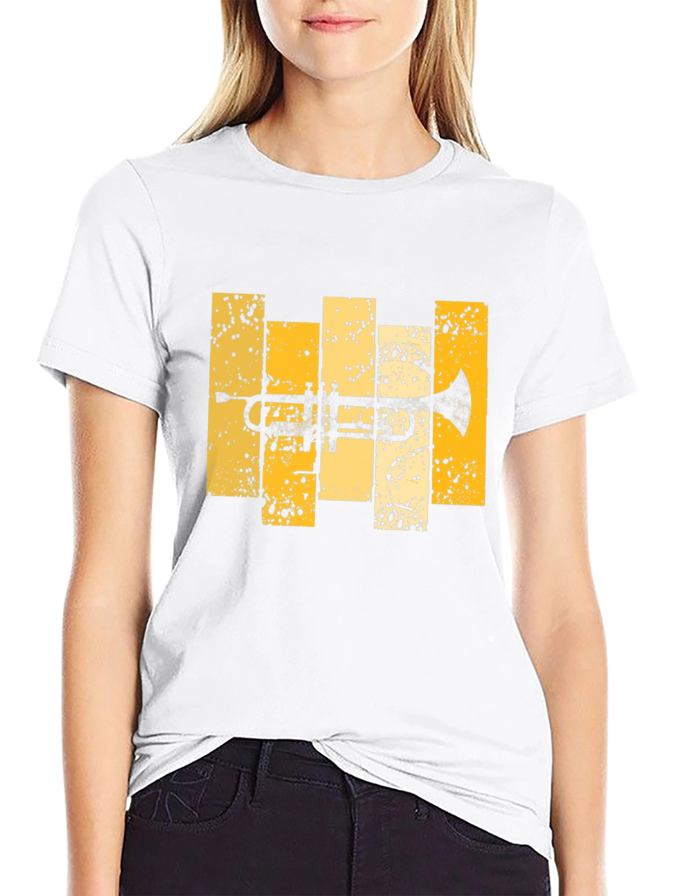 Trumpet Graphic Tee - Black Cotton Blend