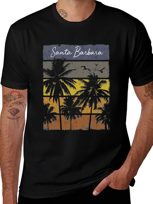 Santa Barbara Palm Tee - Vintage Style Shirt
