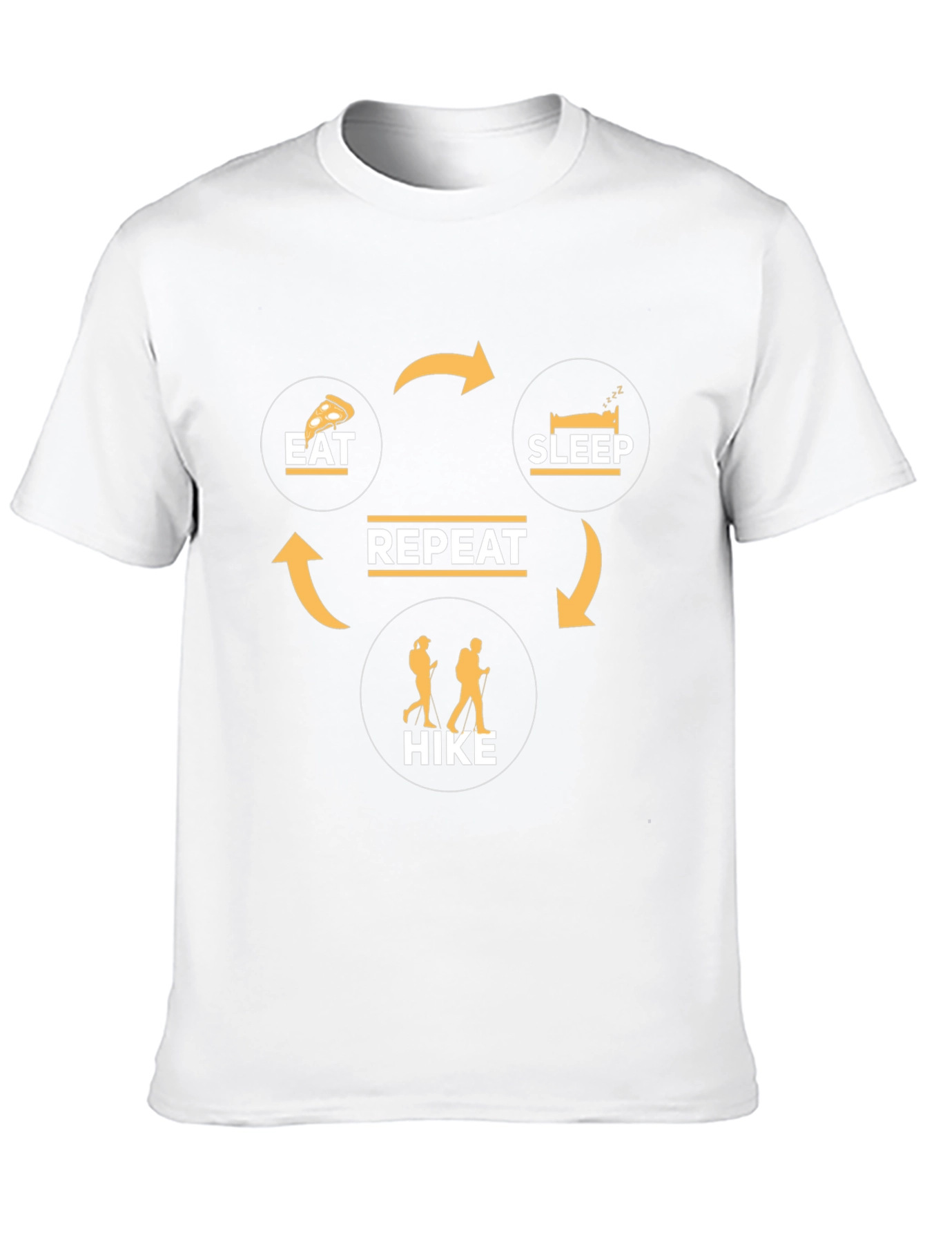 Eat Sleep Hike Repeat - Funny Hiking T-Shirt