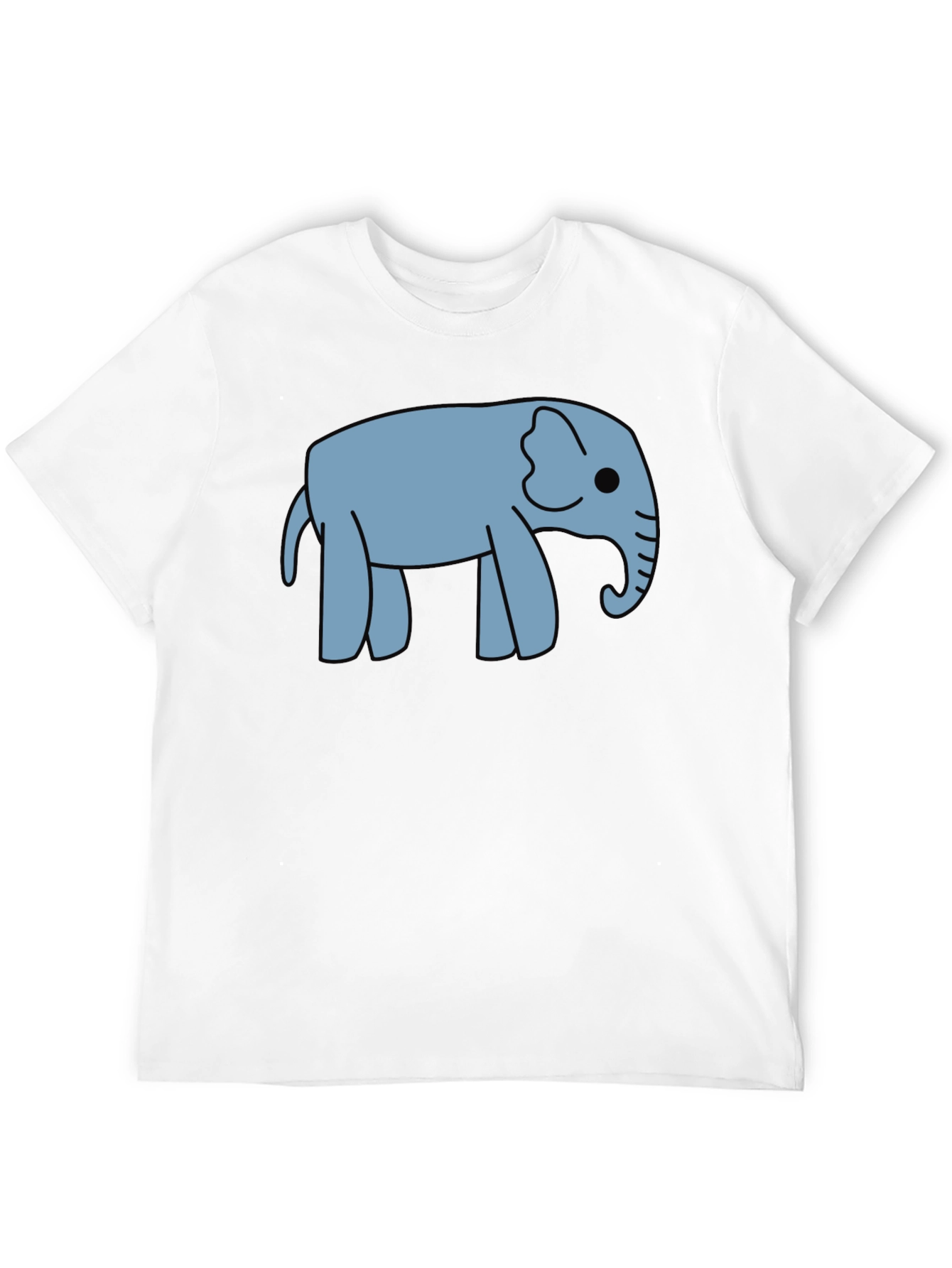 Cute Elephant Graphic Black T-Shirt