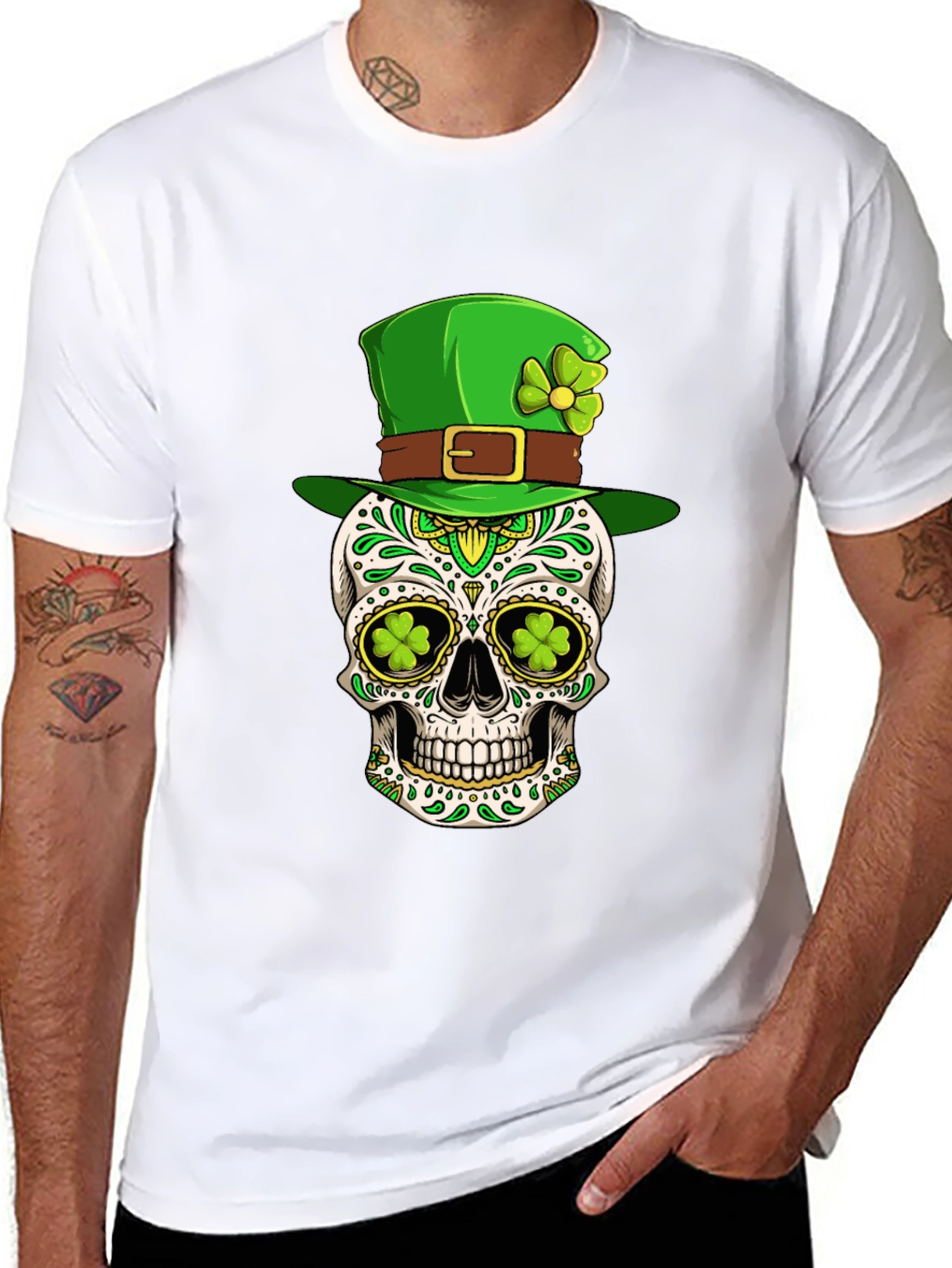St. Patricks Day Skull T-Shirt