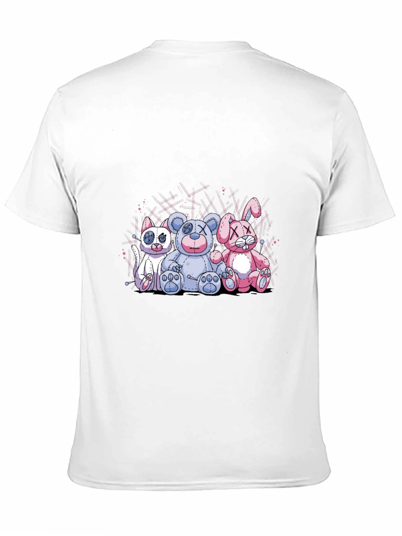 Creepy Cute Plushie Trio Black T-Shirt
