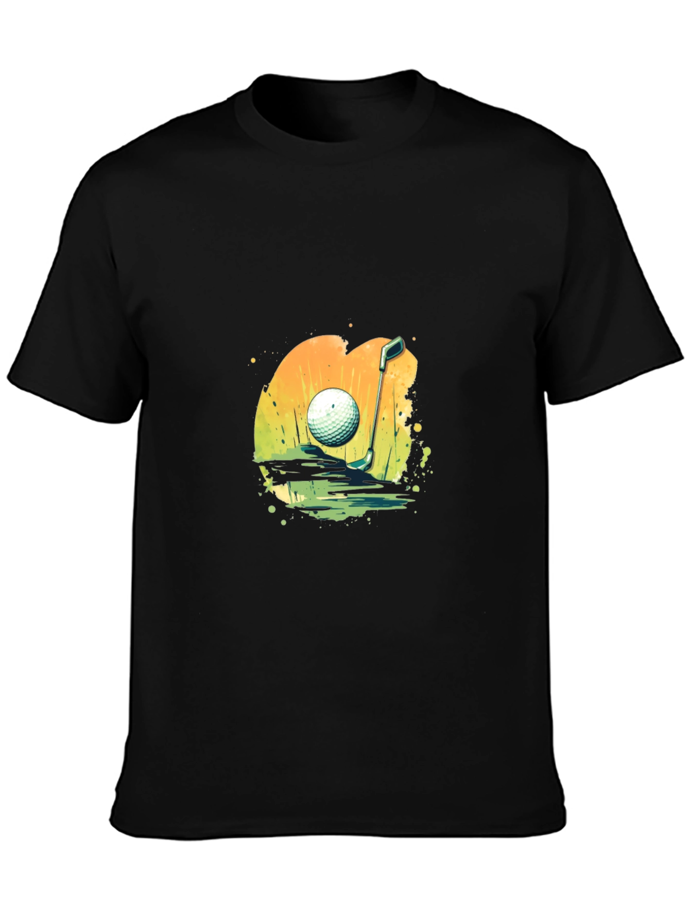 Golf Ball Graphic Tee - Sporty Black T-Shirt