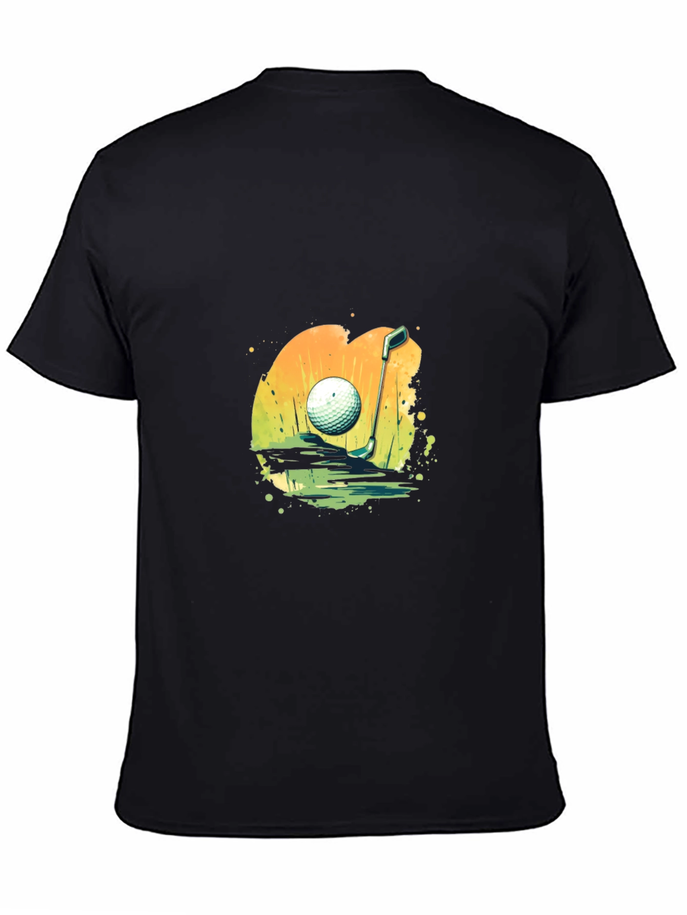 Golf Ball Graphic Tee - Sporty Black T-Shirt