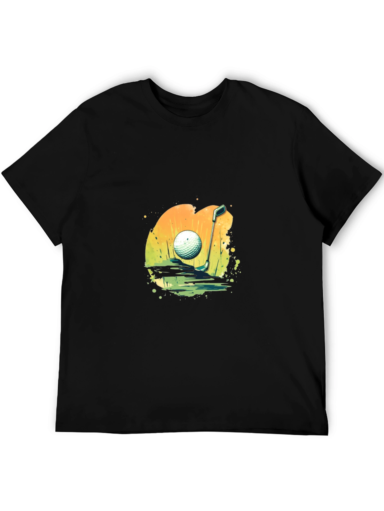 Golf Ball Graphic Tee - Sporty Black T-Shirt