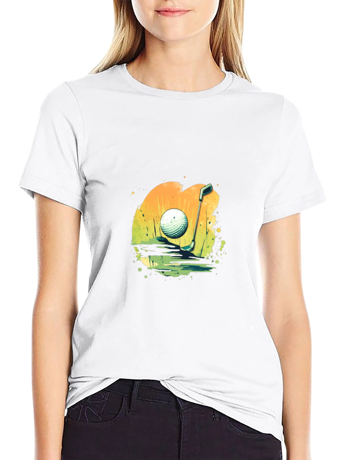 Golf Ball Graphic Tee - Sporty Black T-Shirt