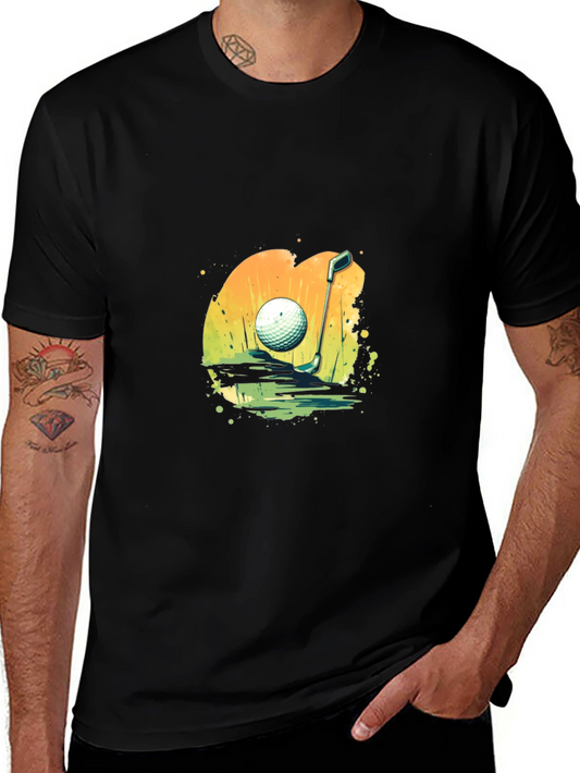 Golf Ball Graphic Tee - Sporty Black T-Shirt