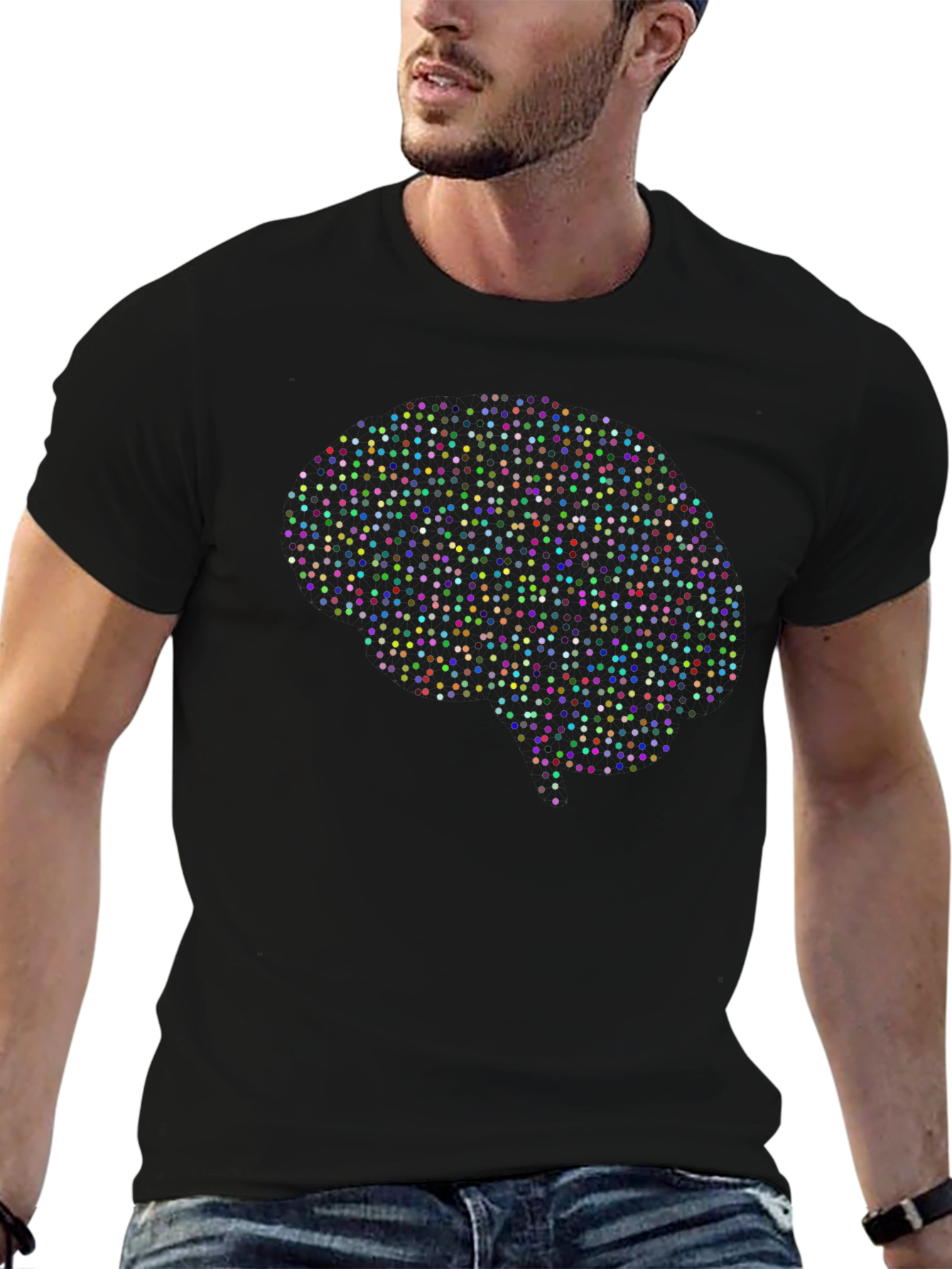 Brain Dot Matrix Graphic Tee