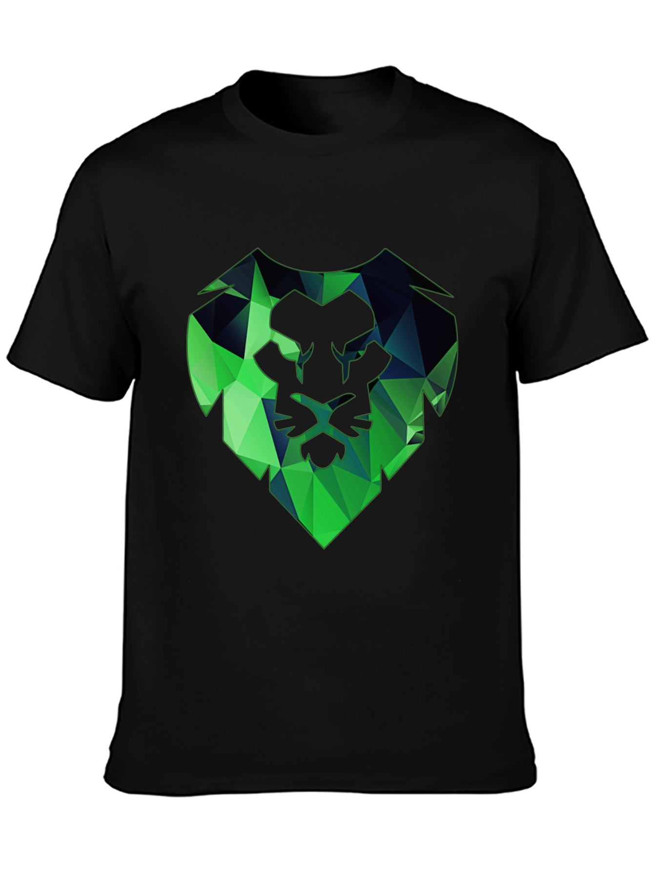 Geometric Lion Head Tee - Modern Graphic Print
