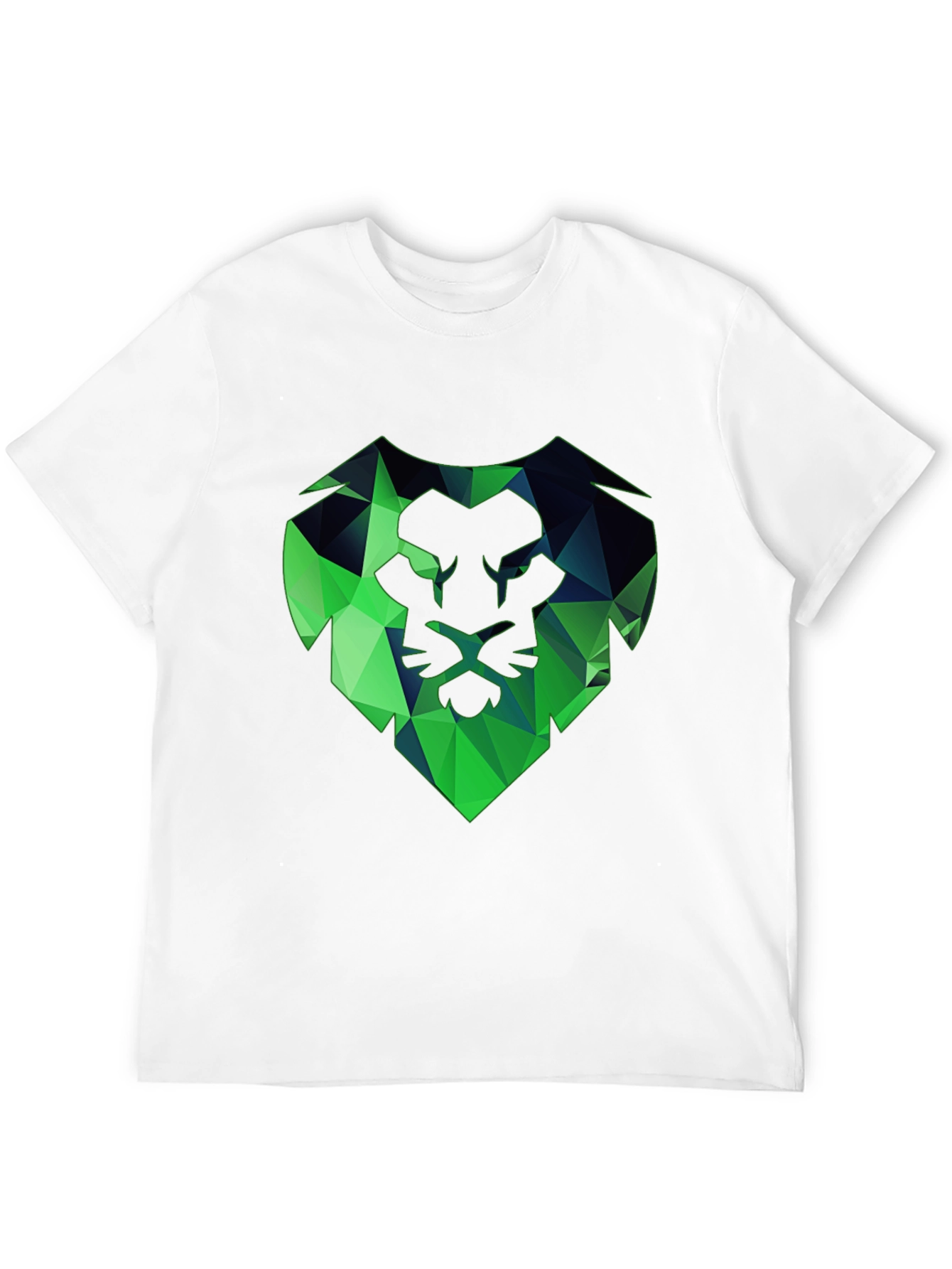 Geometric Lion Head Tee - Modern Graphic Print