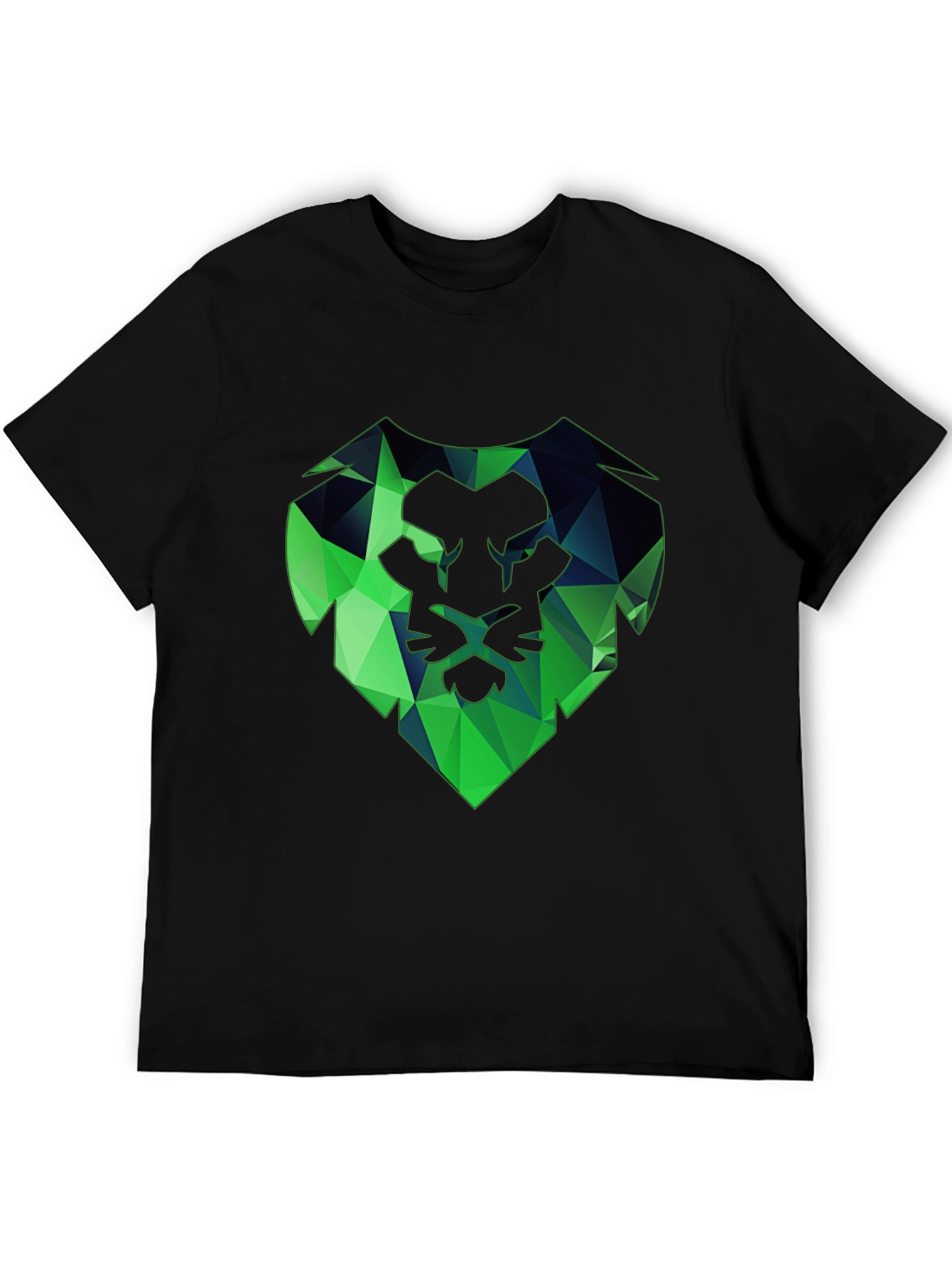 Geometric Lion Head Tee - Modern Graphic Print