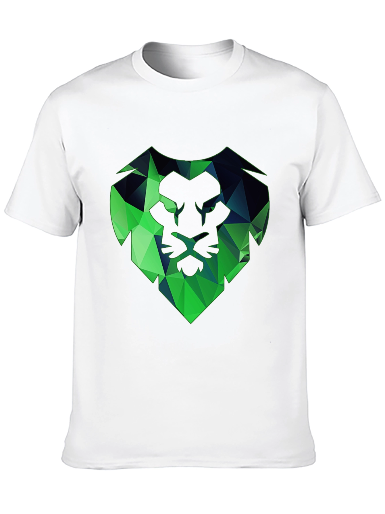 Geometric Lion Head Tee - Modern Graphic Print