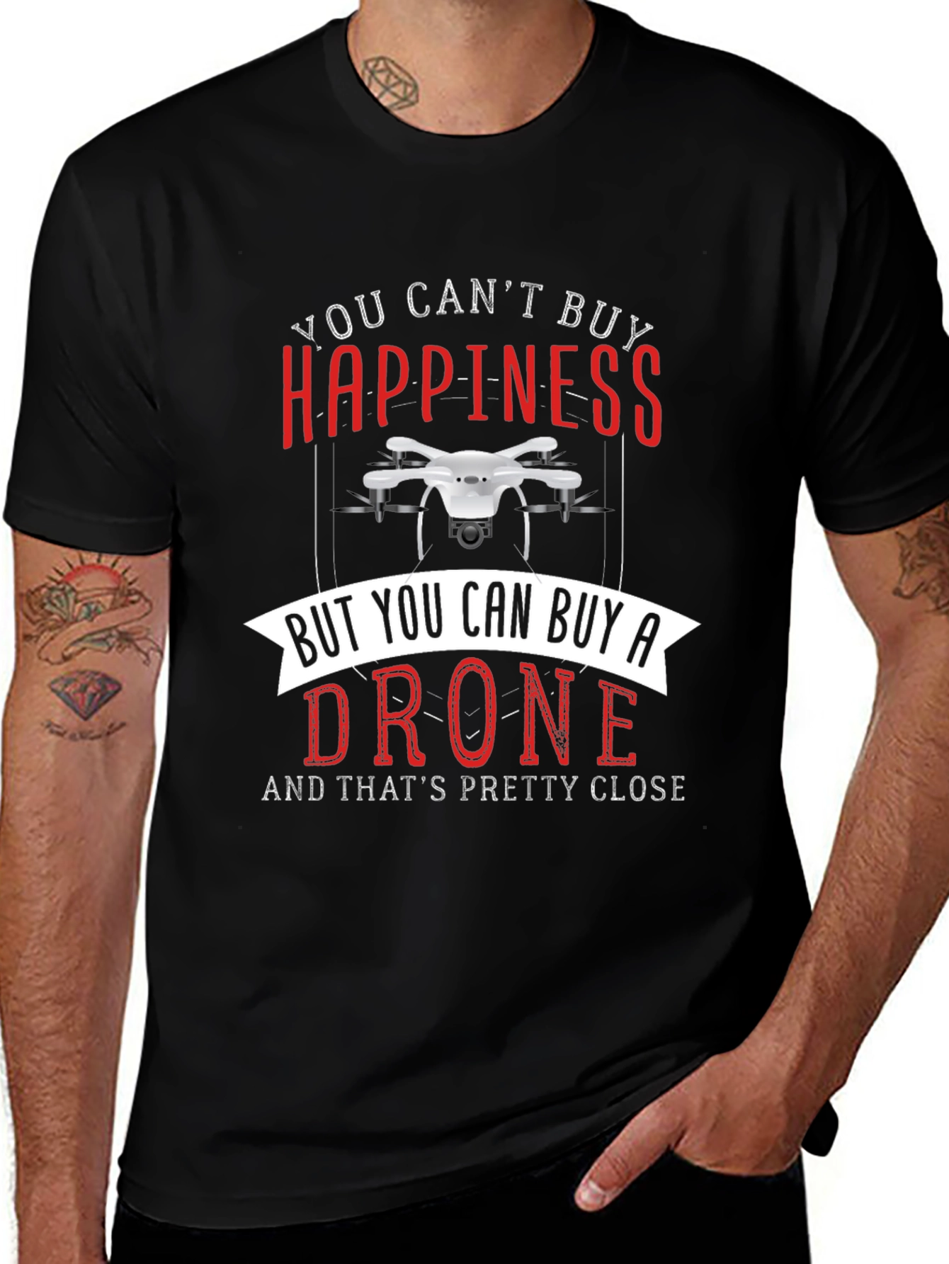 Drone T-Shirt - Happiness & Drones