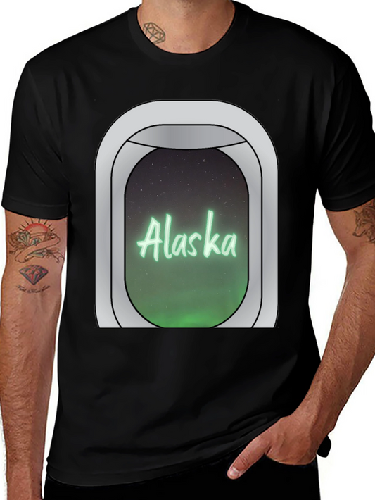 Alaska Airplane Window Graphic T-Shirt