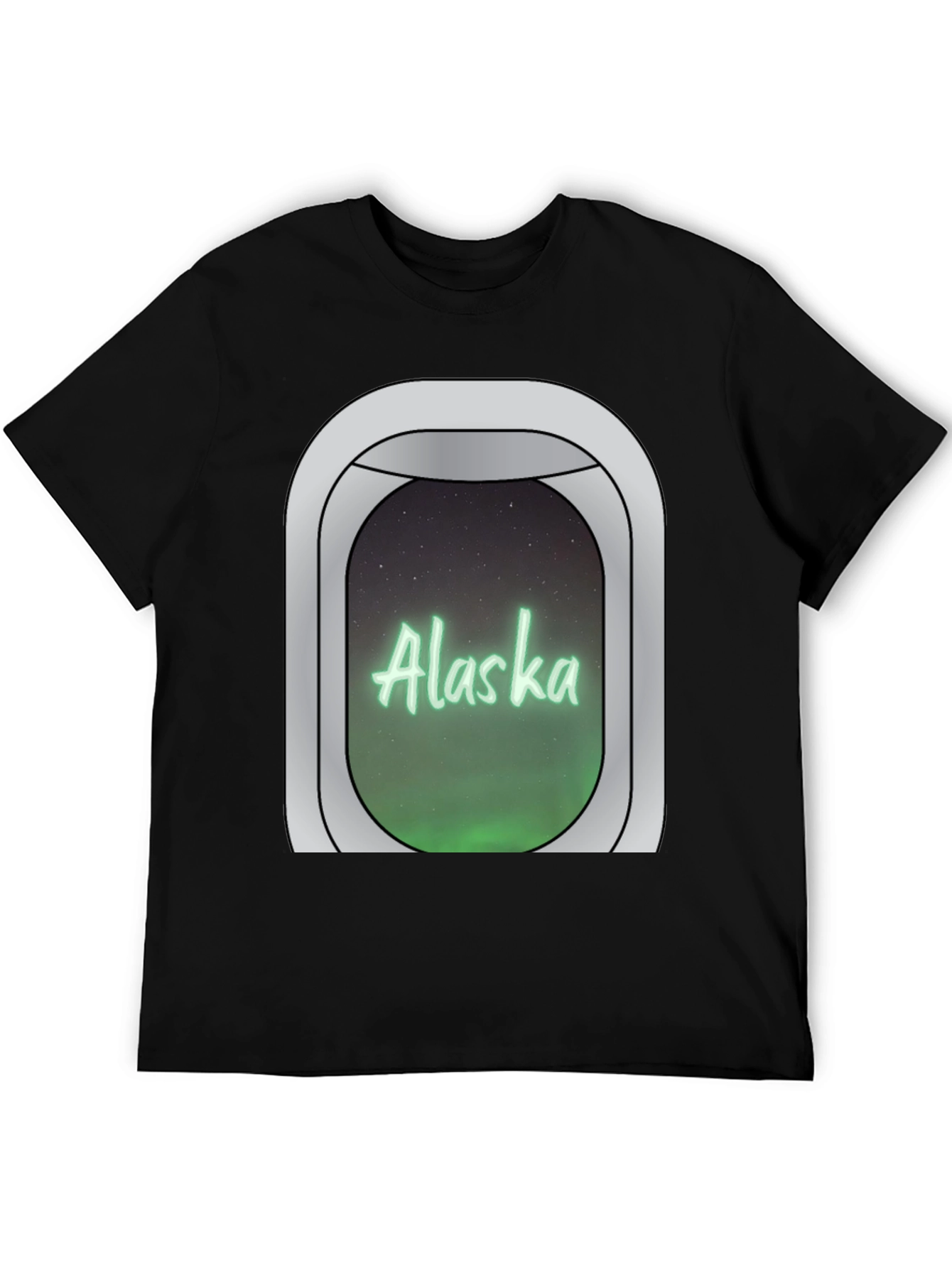 Alaska Airplane Window Graphic T-Shirt