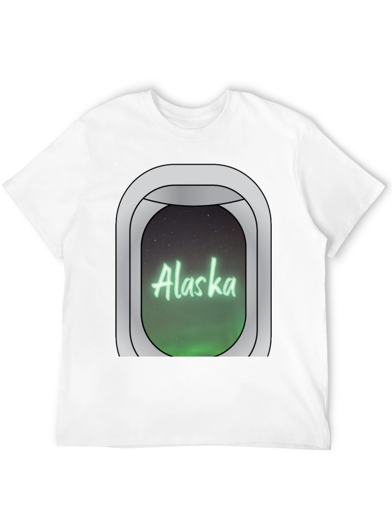 Alaska Airplane Window Graphic T-Shirt