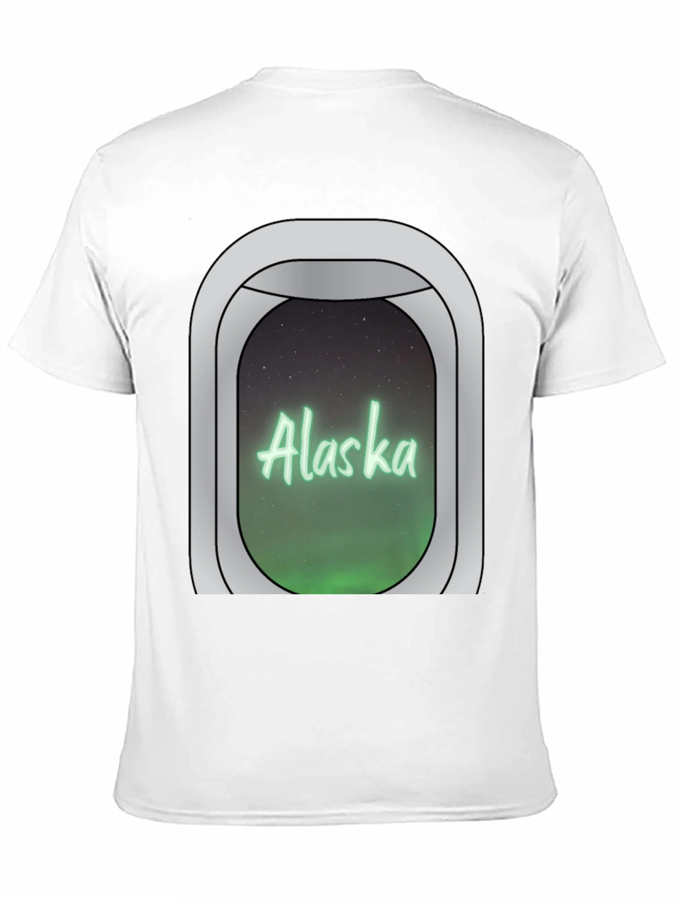 Alaska Airplane Window Graphic T-Shirt
