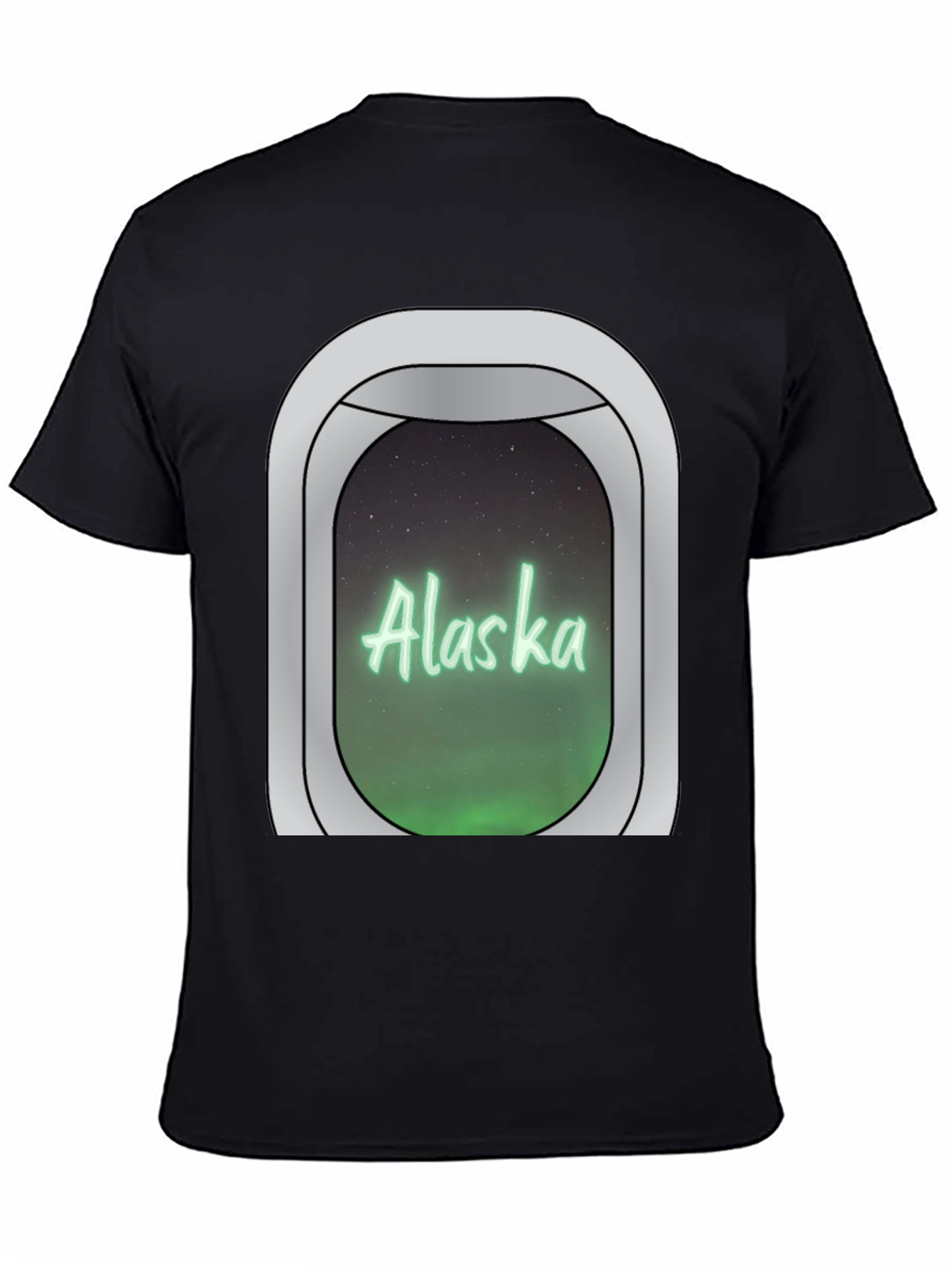 Alaska Airplane Window Graphic T-Shirt