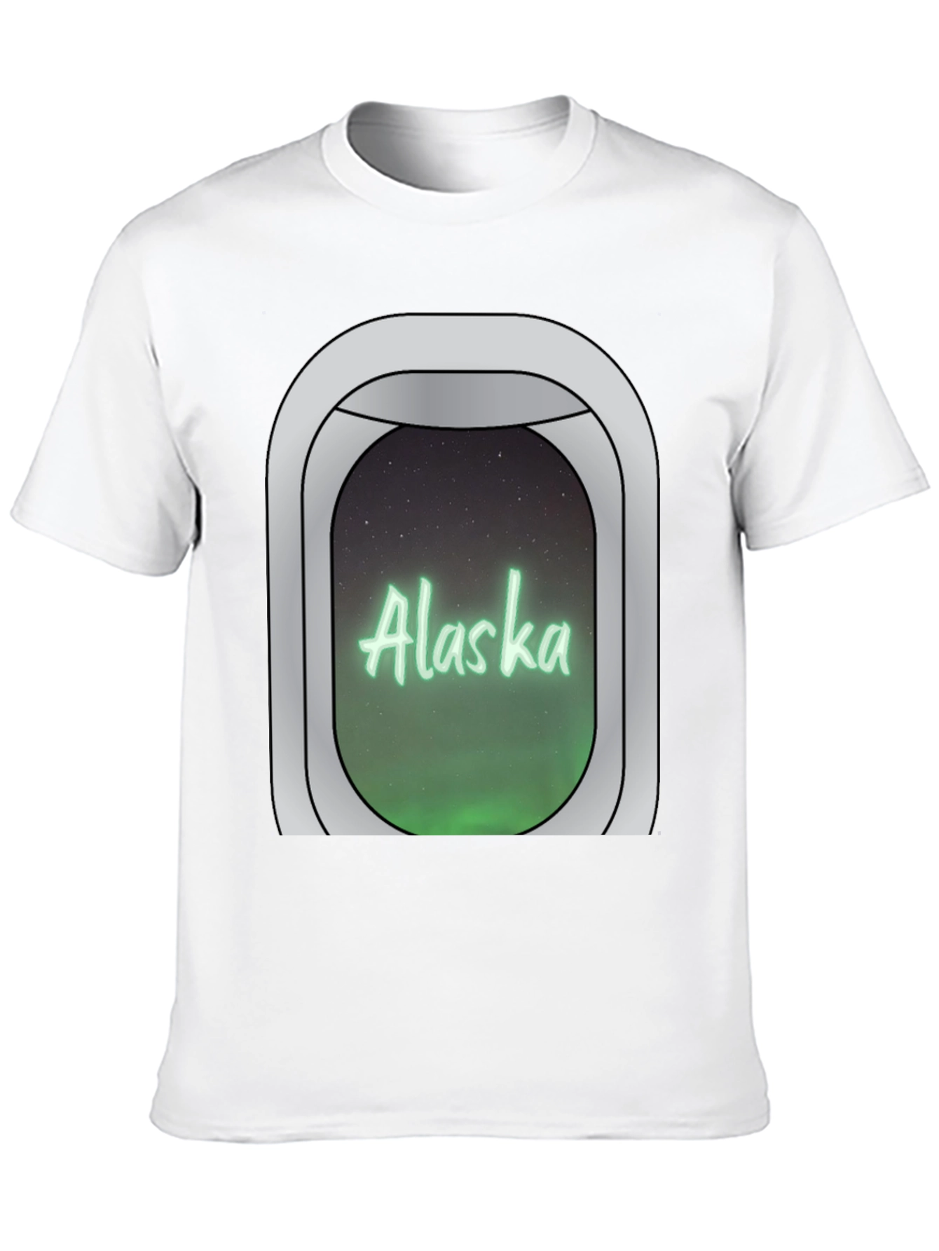 Alaska Airplane Window Graphic T-Shirt