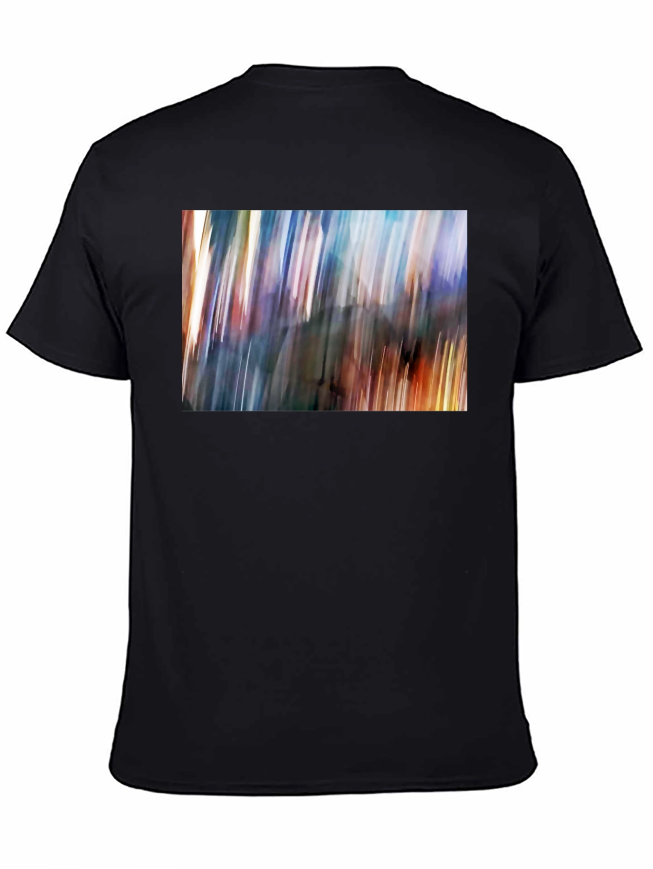 Abstract Blur Art Print Black T-Shirt