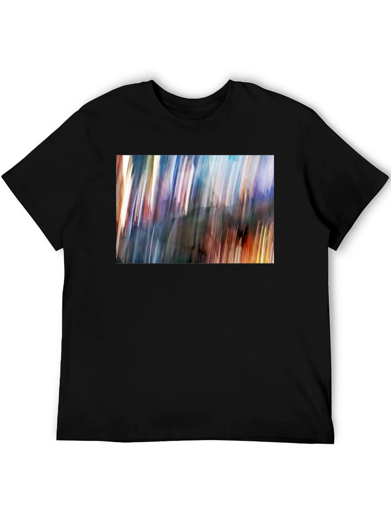 Abstract Blur Art Print Black T-Shirt