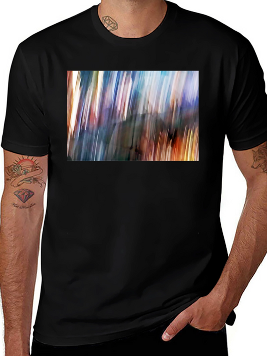 Abstract Blur Art Print Black T-Shirt