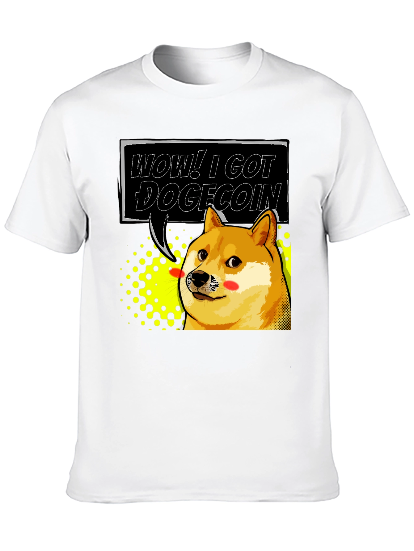 Wow! I Got Dogecoin Black T-Shirt