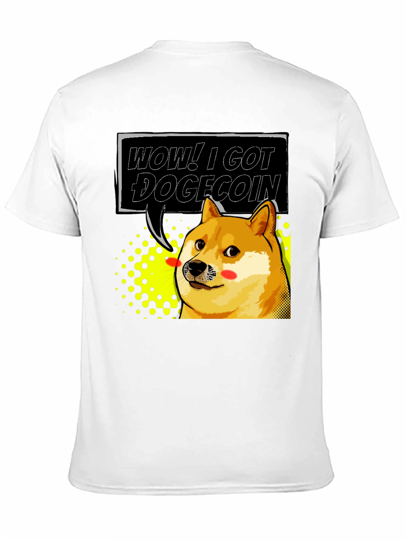 Wow! I Got Dogecoin Black T-Shirt