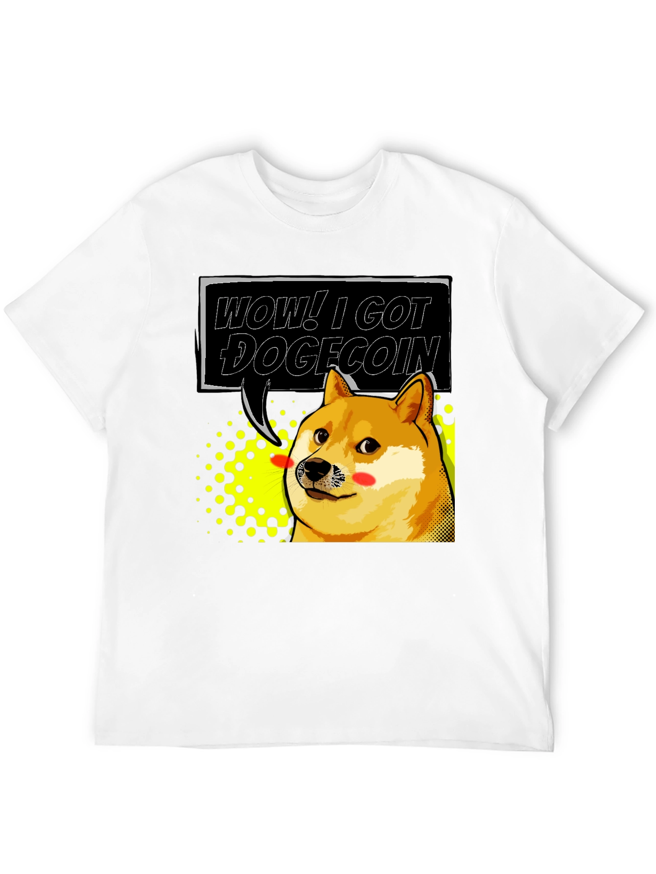 Wow! I Got Dogecoin Black T-Shirt