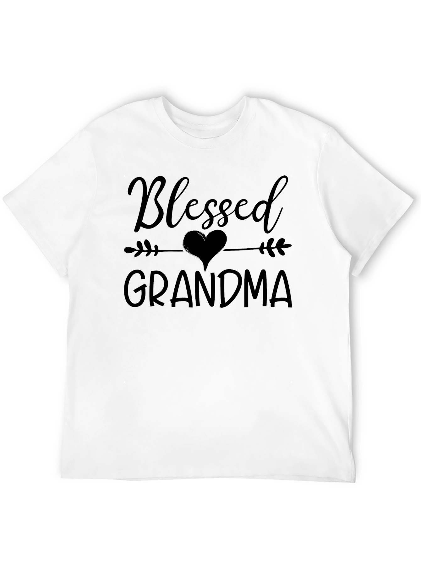 Blessed Grandma Black Graphic T-Shirt