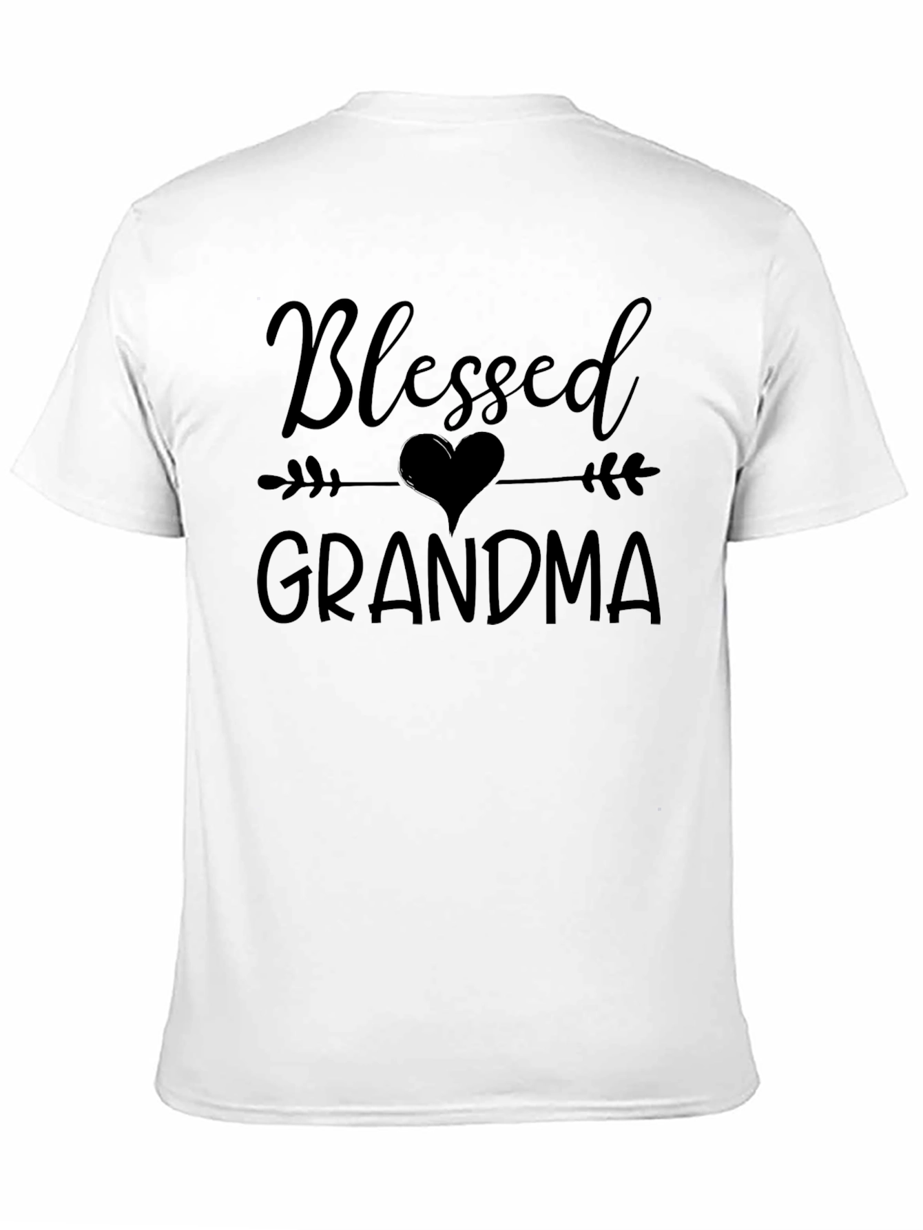 Blessed Grandma Black Graphic T-Shirt