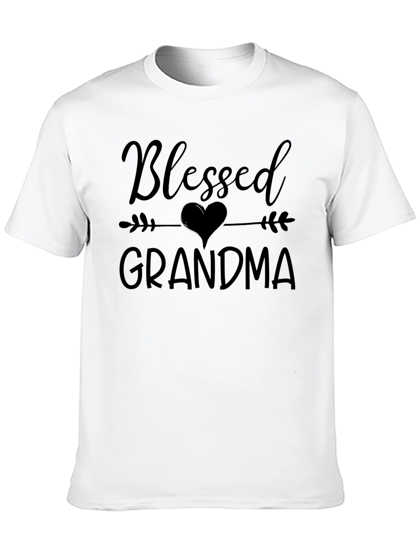 Blessed Grandma Black Graphic T-Shirt