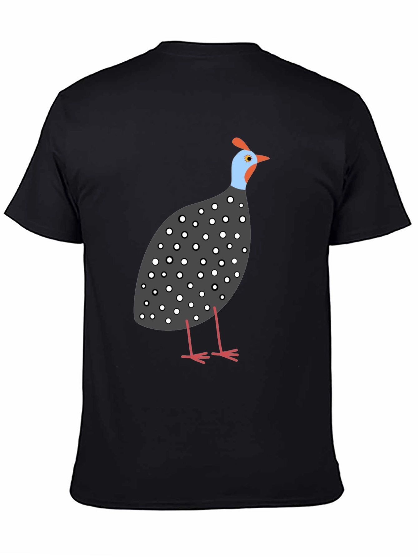 Guinea Fowl Graphic Tee - Unisex Black T-Shirt