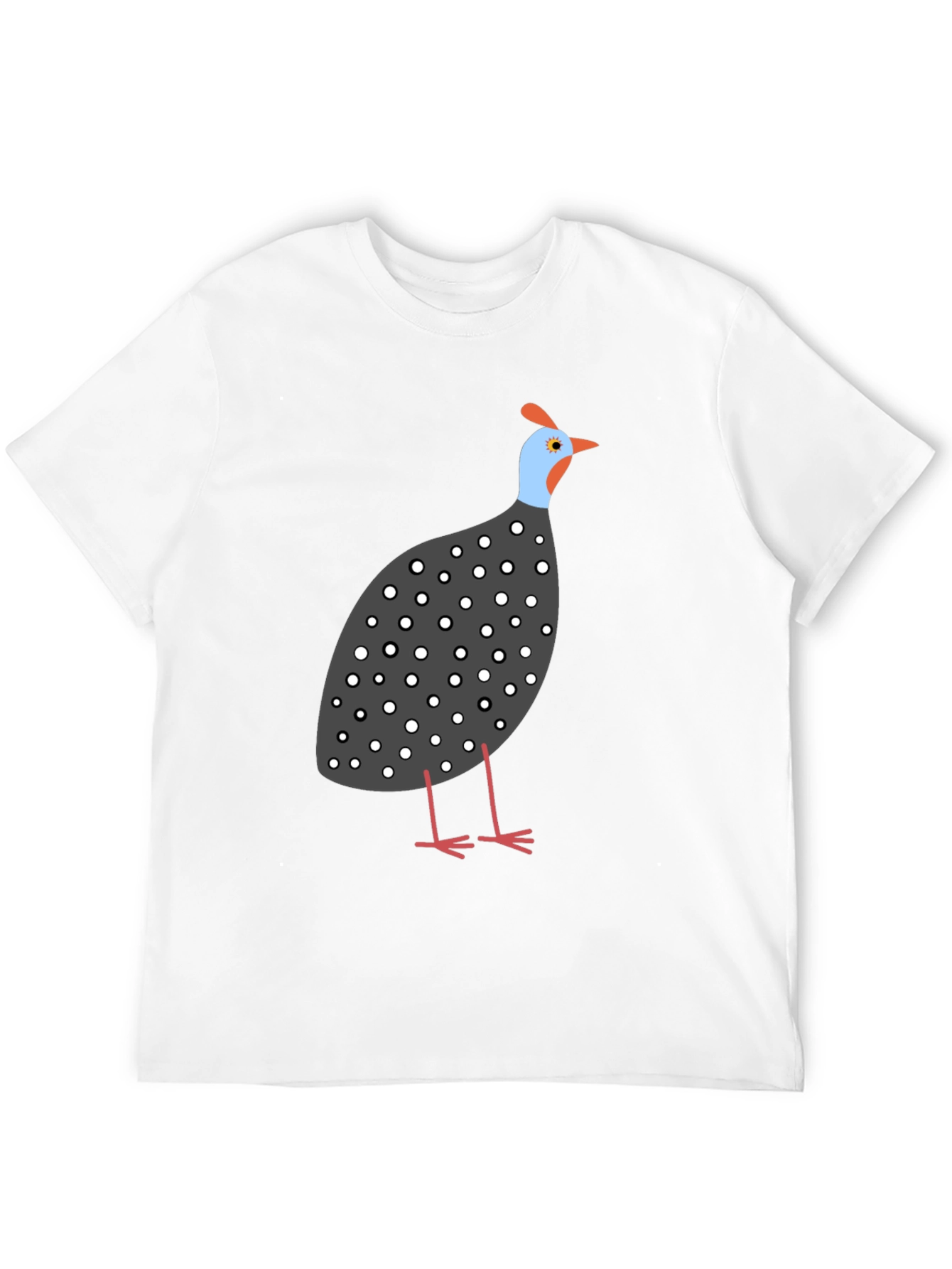 Guinea Fowl Graphic Tee - Unisex Black T-Shirt
