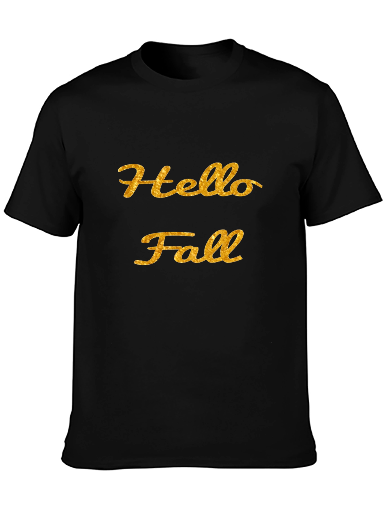 Hello Fall Graphic Tee - Black Casual T-Shirt