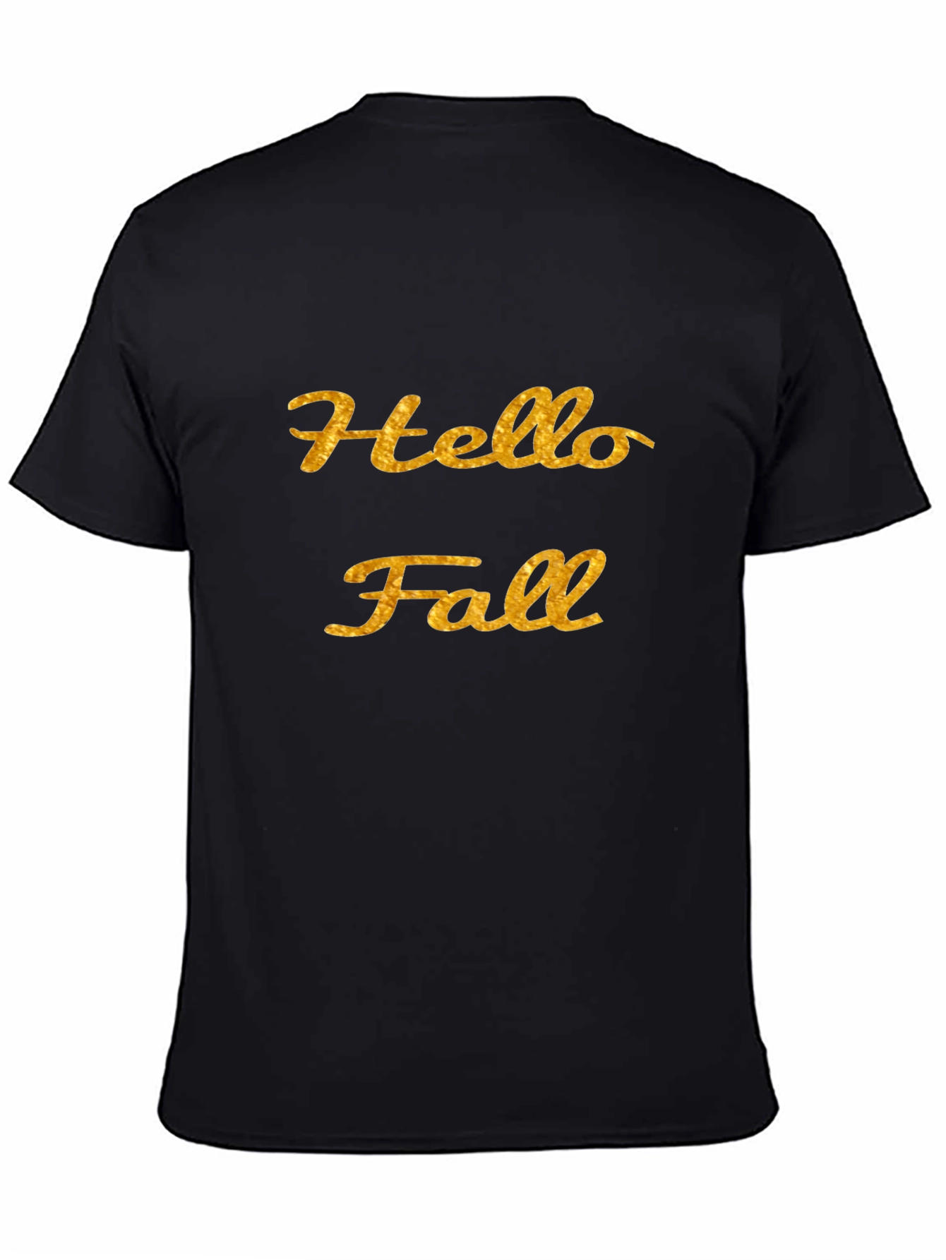 Hello Fall Graphic Tee - Black Casual T-Shirt