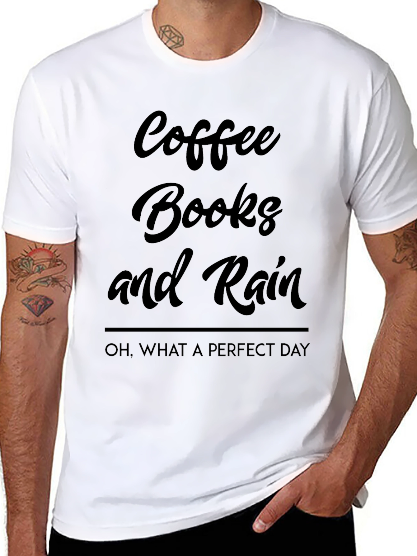 Coffee Books and Rain T-Shirt - Perfect Day Tee