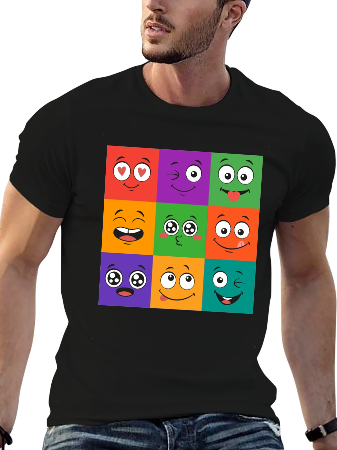 Fun Emoji Faces T-Shirt - Express Yourself!
