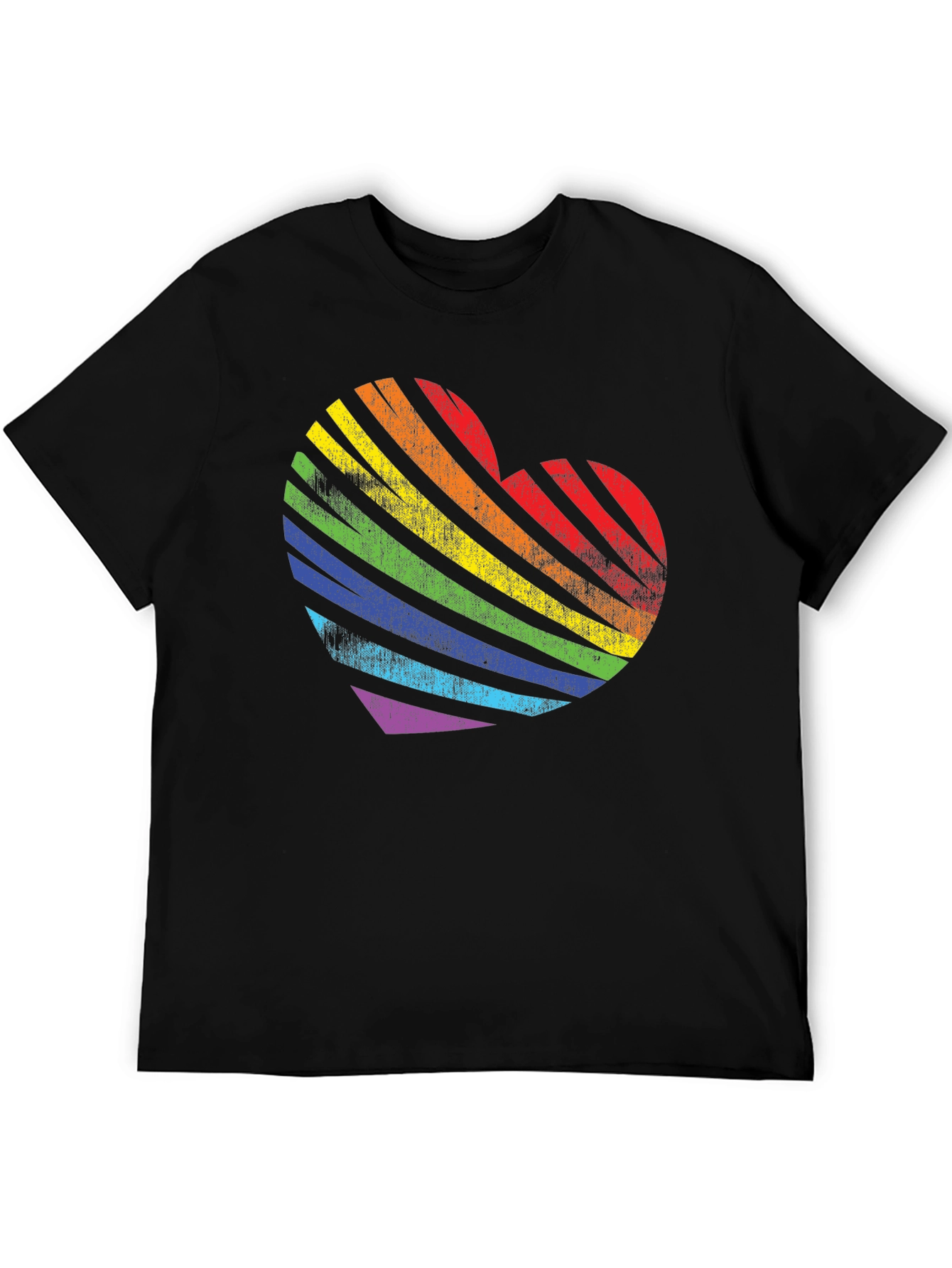 Rainbow Heart Graphic Tee - Pride Love