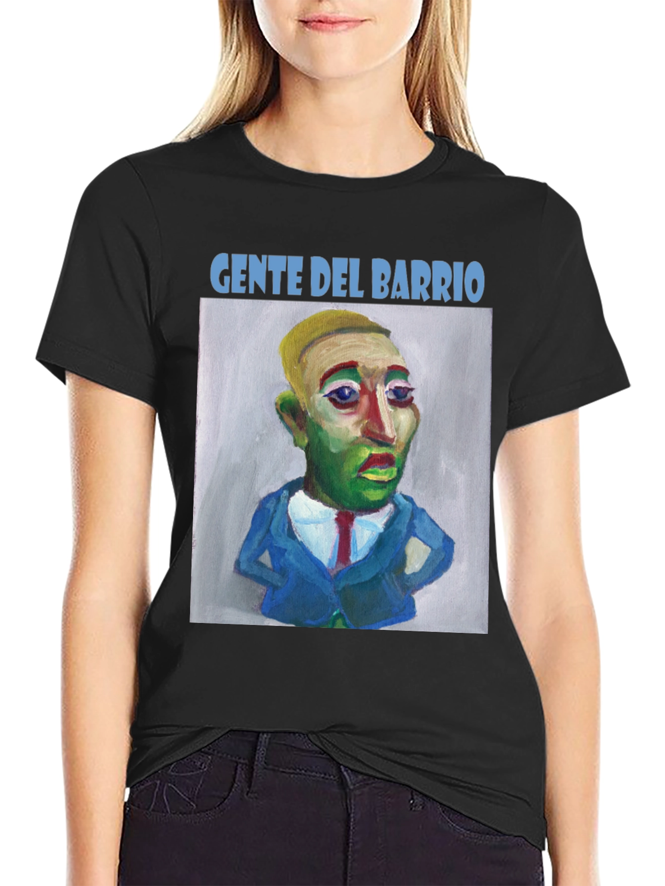 Gente Del Barrio Graphic Tee - Quirky Art T-Shirt