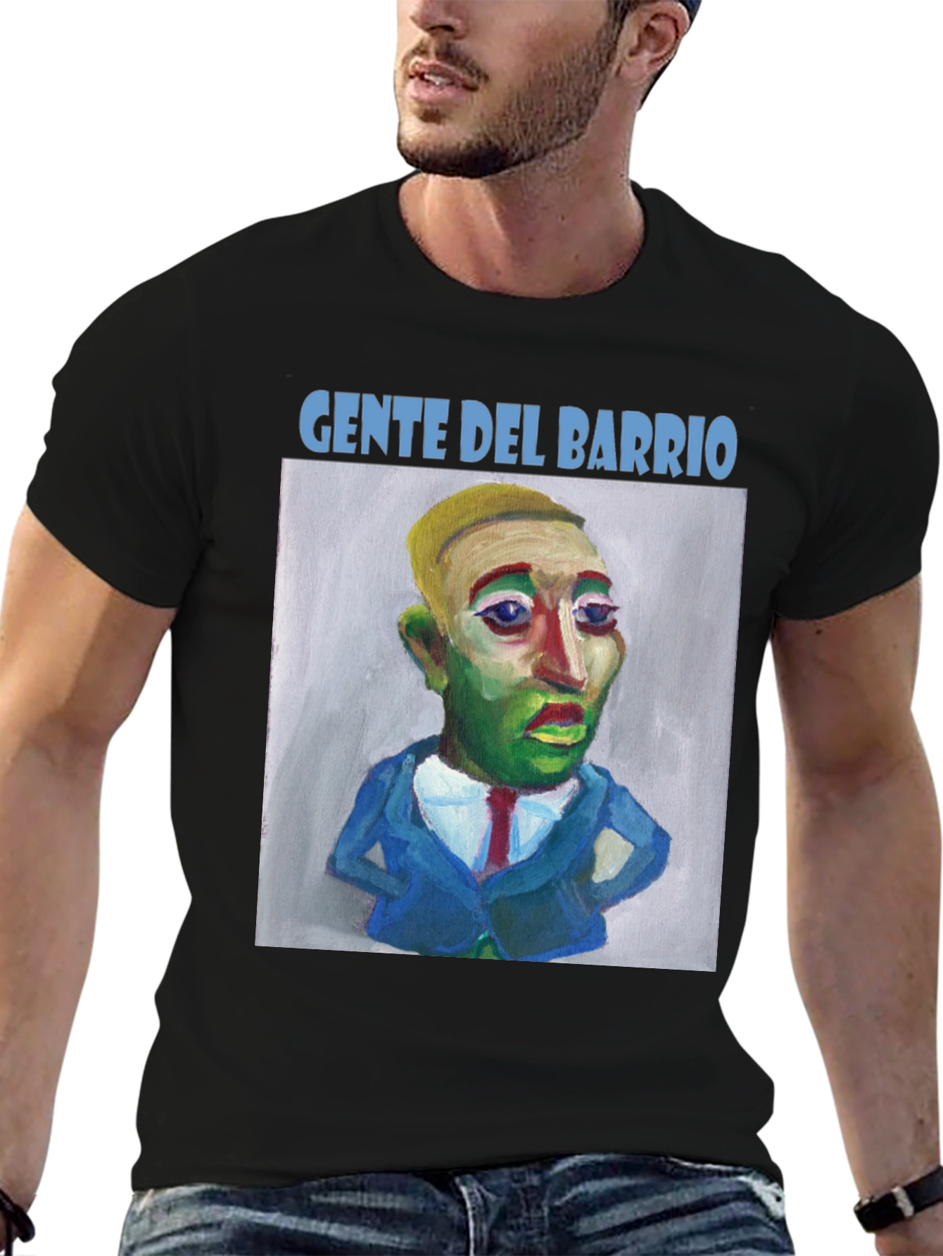 Gente Del Barrio Graphic Tee - Quirky Art T-Shirt
