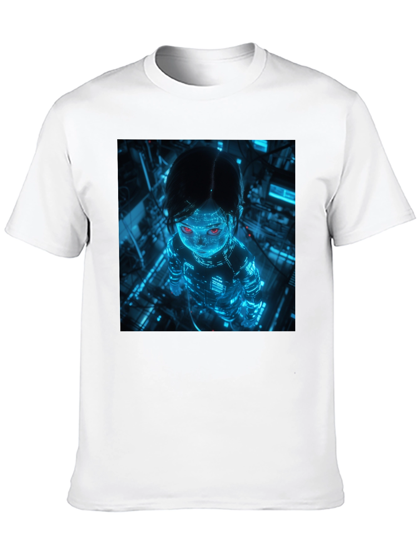 Cyberpunk Girl Graphic Black T-Shirt