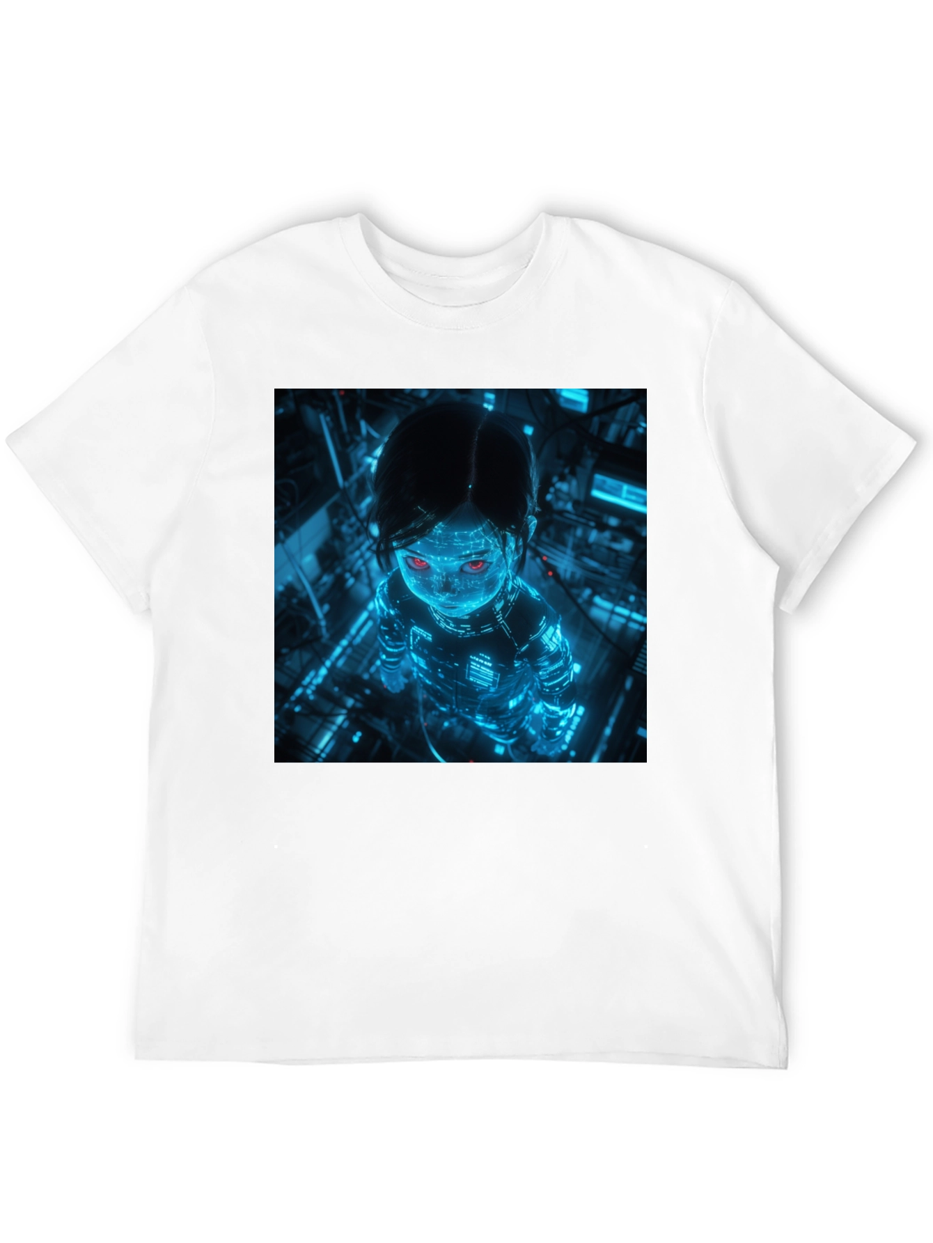 Cyberpunk Girl Graphic Black T-Shirt