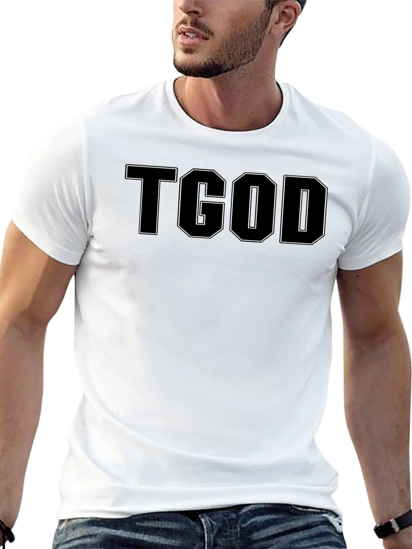 TGod Graphic Tee - Stylish Black Cotton Blend