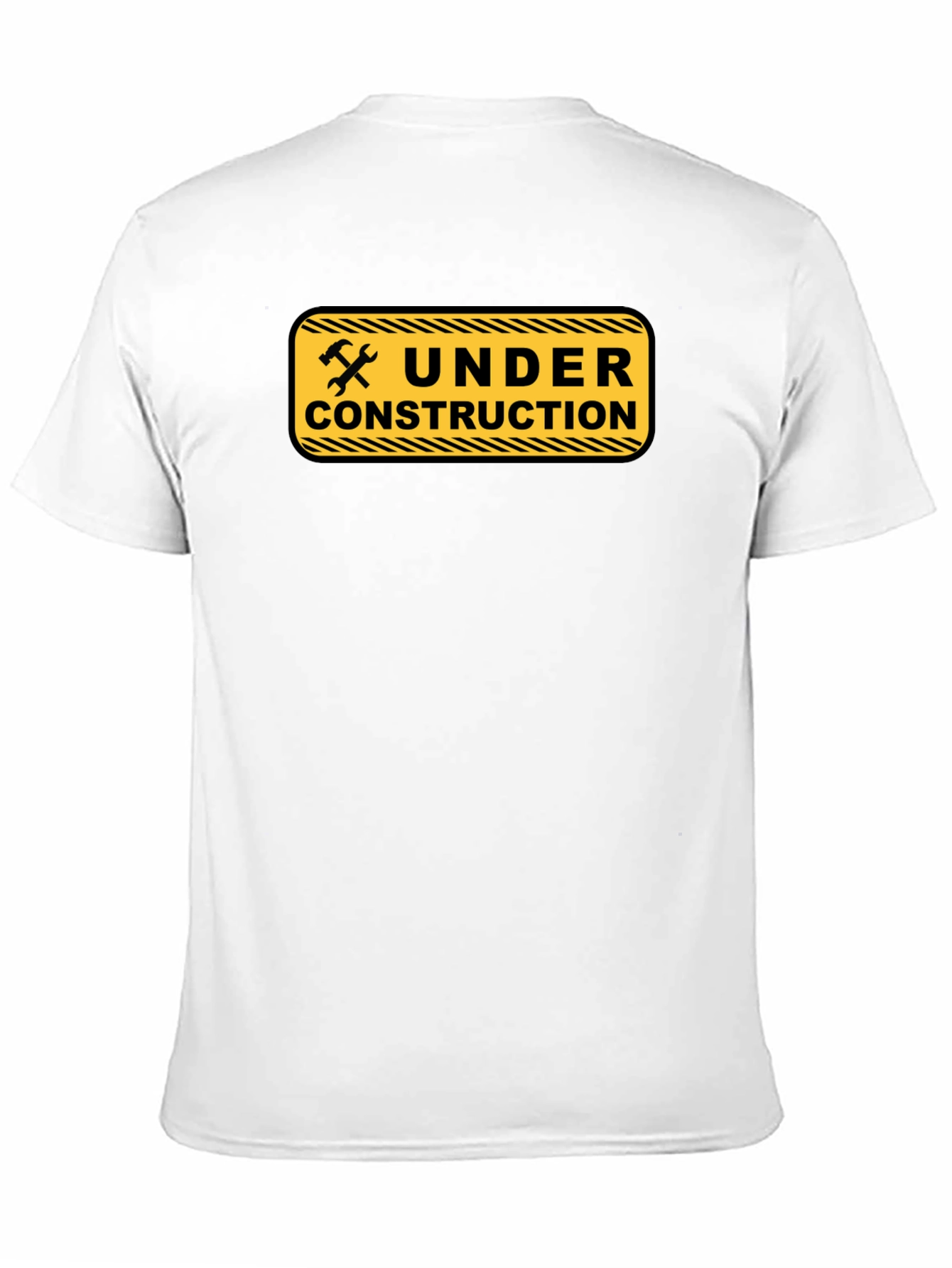 Under Construction Graphic Tee - Black Cotton Casual Wear